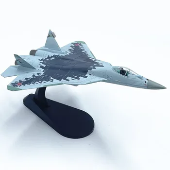 1/100 Masto Rusijos Su-57 Su57 Kovotojas Diecast Lydinio Medžiagos Modeliu, Žaislai Ekranas Ornamentu Surinkimo Dovanos Gerbėjai
