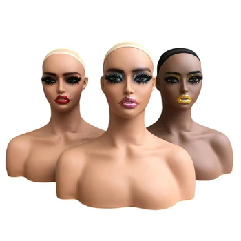 1 Gabalas Naujas Makiažas PVC Moterų Manekeno Galva, Krūtinė, Ekrane Perukai Skrybėlę, Šaliką Ir Kaukė