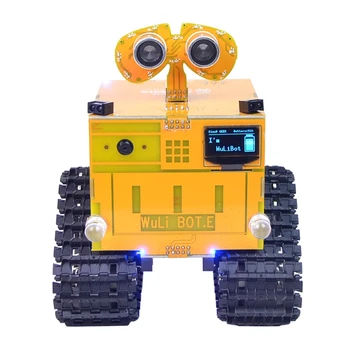 1 VNT Wulibot Programuojamas Robotas Mixly+Nulio Dviguba Grafinė Programavimo Robotas Geltona Automobilio Standartinė Versija