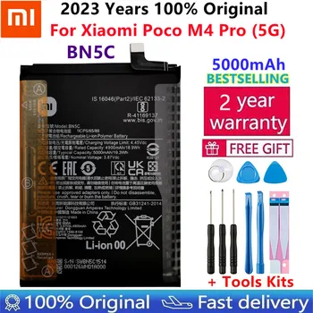 100% Originalus Nauji Aukštos Kokybės Xiao Mi BN5C Pakeitimo Telefono Baterija Xiaomi Poco M4 Pro 5G M4pro 5000mAh Baterijos Bateria