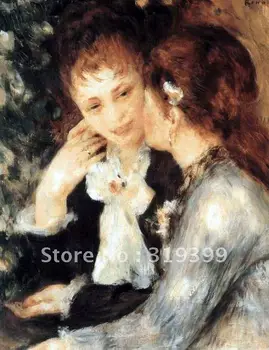 100% rankų darbo Pierre Auguste Renoir Aliejaus Tapybai Reprodukcijai ant lino drobė,jaunų moterų pasakojimus ,FreeShipping,muziejus kokybė