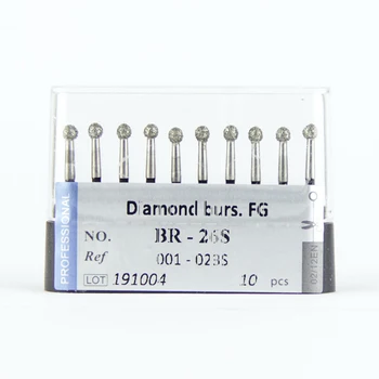 10vnt Dantų Burs Diamond FG dėl Gręžimo 001-023S Turo Tipas Burs BR-26S Juoda Žiedai Super Rupi Odontologijos Priemonės, Stomatologija Atvejui