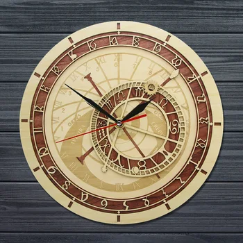12 Žvaigždynų Venecija Astronomijos Sieninis Laikrodis Kūrybos Medinis Laikrodis Kambarį Sieninis Laikrodis Kvarcinis Laikrodis Namų Puošybai