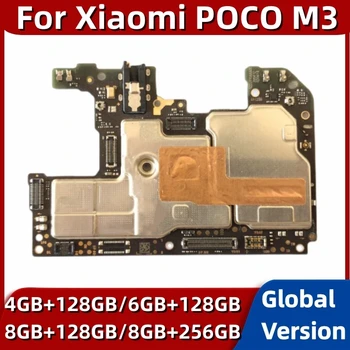 128 GB 256 GB Originalus, Atrakinta Mainboard Xiaomi Poco M3 Mi PocoPhone Plokštė Su Lustų Pagrindinis Logika Valdybos Pasaulio Vesion