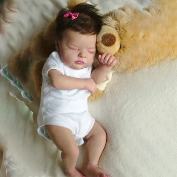 20 colių Naujagimis Kūdikis Reborn Silikono Lėlės viso Kūno Nemokamas Pristatymas 3D Odos Matomas Venų Kolekcines, Meno Lėlės