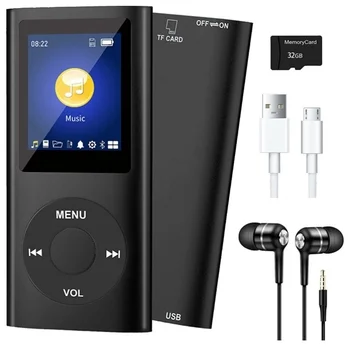 2023 Naujas MP3 Grotuvas Su Bluetooth 5.0 Muzikos Grotuvas Su 32GB TF Kortelė,FM,Ausinės, Nešiojamųjų Hifi Muzikos Grotuvas Nemokamas pristatymas