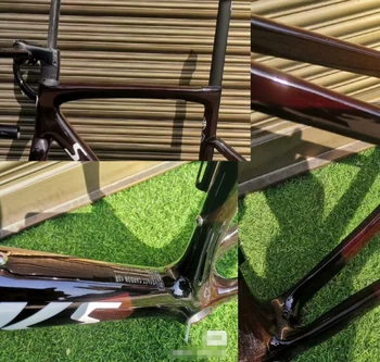 2023 stiliaus rėmelių anglies kelių dviračio rėmas Super lengvas rėmas vynas raudonas dviratis anglies rėmas+vairas+nuo balnelio iškyšos sandėlyje