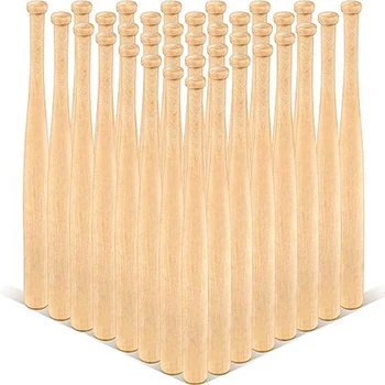 36 VNT Mini Beisbolo Lazda 7 Colių Nebaigtų Mažų Medinių Šikšnosparniai Unpainted Dažymo Keychain