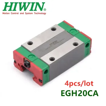 4pcs 100% originalus HIWIN EGH20CA Linijinis vadovas bendrosios vežimo susijusi EGR20 linijinis geležinkelių CNC router dalys