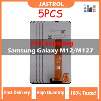 5vnt/Daug LCD Ekranas Samsung Galaxy M12 M127 LCD Ekranas Jutiklinis Ekranas skaitmeninis keitiklis Pilnas SM-M127FN/DS SM-M127F/DS SM-M127G/DS