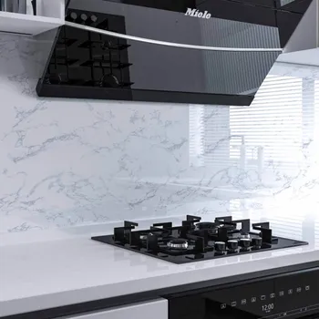 60cm*1m Imitacija marmuro modelis plytelių lipdukai vandeniui kabineto atnaujinimas virtuvės aukštai temperatūrai atsparus naftos lipdukai