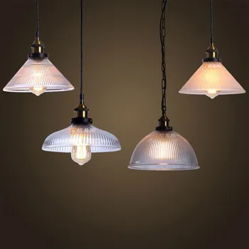 American Vintage Stiklo Žibintai gyvenamojo Kambario, Miegamojo, Valgomojo E27 Namų Puošybai LED minimalistinio Turas Kavinė Baras Liustra