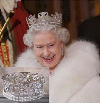Anglijos Karalienė Vestuvių Vainikėliai Nuotakos Papuošalai Rožančiai Vestuves Plaukų Accessor