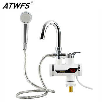 ATWFS Elektrinių Momentinių Dušo Vandens Šildytuvas, Karštas Vanduo, Maišytuvas, Virtuvėje, Elektros Bakstelėkite Vandens Šildymas-Momentinis Šildytuvas