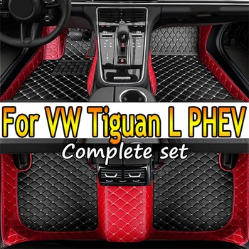 Automobilių Kilimėliai VW Volkswagen Tiguan L PHEV 2019 2020 2021 2022 Užsakymą Pėdų Pagalvėlės Automobilių Kilimų Padengti Interjero Priedai