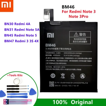BM22 BM35 BM36 BM45 BM46 Baterija Xiaomi Mi 5 4C 5S Mi5 Mi4C Mi5S Redmi Pastaba 2 3 Pro Bateriją+Nemokamas Įrankiai