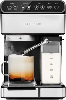 Chefman 6-in-1 Espresso kavos Aparatas su integruota Pieno Putų,15-BARAS Siurblys, Skaitmeninis Ekranas,One-Touch Vieno arba dviejų Espresso Shot