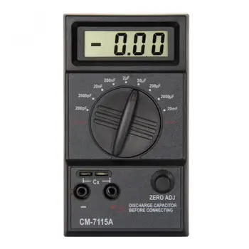 CM7115A Skaitmeninis Multimetras Talpa Matuoklis Testeris-LCD Ekranas Kondensatorius Matavimo Įrankis Dual Šlaito Integruotas A/D Konverteris