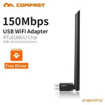 COMFAST Wifi Adapteris 150Mbps Didelis Pelnas 6dBi USB Bevielio 