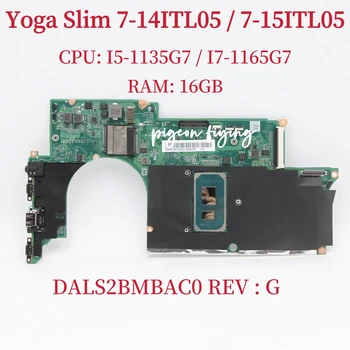 DALS2BMBAC0 Lenovo Ideapad Yoga Slim 7-14ITL05 / 7-15ITL05 Nešiojamojo kompiuterio motininė Plokštė PROCESORIUS: I5-1135G7 I7-1165G7 RAM:16GB DDR4 Bandymo GERAI