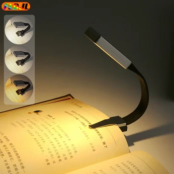 FLDJL Mini 3 Spalvų Temperatūros LED Įkrovimo Žibintus, Namų USB Apšvietimas, Skaitymo Lemputės Knygų LED stalinės Lempos Žymą