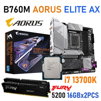 Gigabaitas B760M AORUS ELITO AX DDR5 Plokštė LGA 1700 Intel B760 Su 