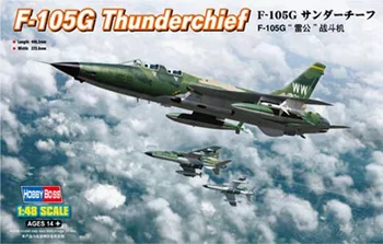 Hobby Boss 80333 1/48 Masto Lėktuvo F-105G Thunderchief Kovotojas Reaktyvinis Bombonešis Modelis TH05877-SMT6