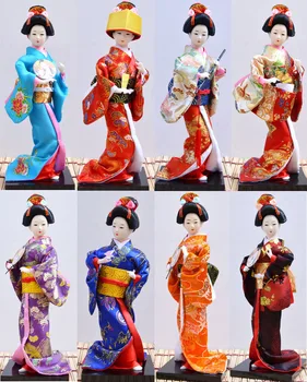 Japonų Kimono Lėlė 22CM Liaudies Geiša Grožio Moteris, Rankų darbo Šilkiniai Amatų Namuose Viešbutis Apdailos Ornamentu
