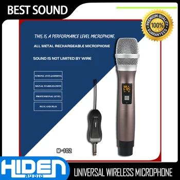 Karaoke Bevielio Mikrofono Dual Rankinį Metalo Mikrofonas UHF Su Įkraunama Imtuvas Šalies Žaidimų Kalbos Bažnyčios Klubas Microfone