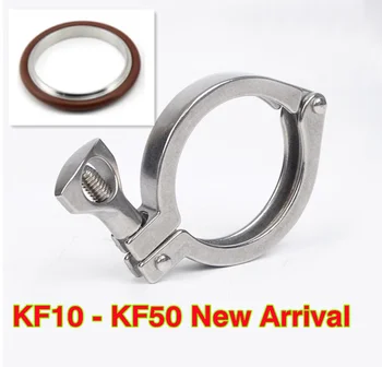 KF10 į KF50 304 Nerūdijančio Plieno apkaba su Centravimo Apkaba & Fluoro O-Žiedas Naujas stilius lengvas Vakuuminis Flanšas Apkabos