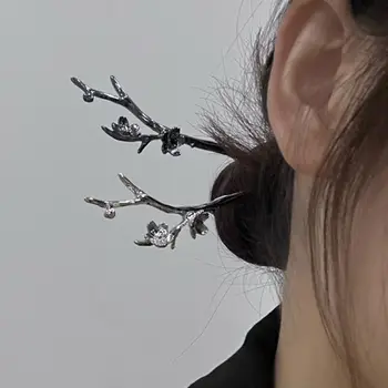Kinijos Hanfu Gėlių Filialas Plaukų Stick Persikų Žiedų, Plaukų Segtukai Mergina Šukuosena Zawalcowany Pintų Plaukų Įrašą Moterų Elegantiškas Plaukų Fork