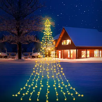 Lauko Kalėdų Dekoracijas Krioklys Žiburiai Kalėdų Eglučių Žiburiai su 