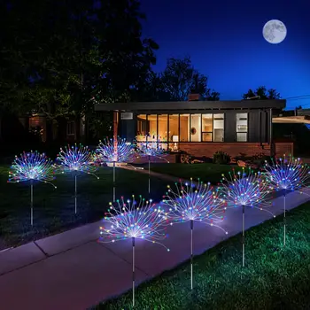 Lauko saulės sodas šviesos, LED vario laidus vandeniui fejerverkai dekoratyvinis kibirkštis krūva kraštovaizdžio 