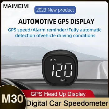 M30 HUD GPS Automobilį Skaitmeninis Spidometras Head Up Display Greitis GPS Kompasas, Greičio Įspėjimo Pažangiųjų Transporto priemonių Ekranas, Automobilių Reikmenys