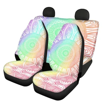 Mandala Modelio, Spalvinga Moterų Automobilio Priekinės ir galinės Sėdynės Padengti Lengva Valyti Sedanas Sėdynės Pagalvėlės Priekinės/galinės Sėdynės Sunkiųjų Neslidžios