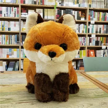 mielas pliušinis sėdi brown fox žaislas įdaryti Q stiliaus fox lėlės dovana, apie 40cm