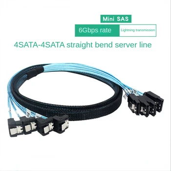 Mini SAS Cable 4SATA į 4SATA Tiesiai Lenkimo Serverio Laidas 6, 6 SATA Kabelis 0,5 M 1M