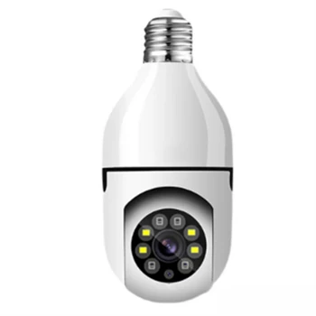 Naujas 5MP E27 Lemputės Wifi, Stebėjimo Kameros, Patalpų 4X Skaitmeninis Priartinimas AI Aptikti Žmogaus Full Naktinio Matymo Belaidžio ryšio Fotoaparatą