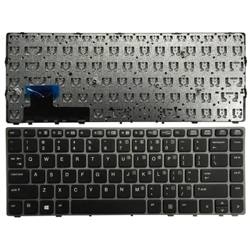 Naujas JAV nešiojamojo kompiuterio klaviatūra HP EliteBook Folio 9470M 9470 9480 9480M Pilkos spalvos rėmas Ne foninio apšvietimo Jokios prasmės 702843-001