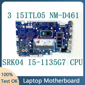 Nešiojamas Plokštė HS45A/HS55A NM-D461 Mainboard Lenovo IdeaPad 3 15ITL05 5B21B84475 Su SRK04 I5-1135G7 CPU, 4GB 100%Testuotas