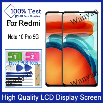 Originalą Redmi 10 Pastaba Pro 5G (Kinija) LCD Ekranas Jutiklinis Ekranas skaitmeninis keitiklis atsarginės Dalys