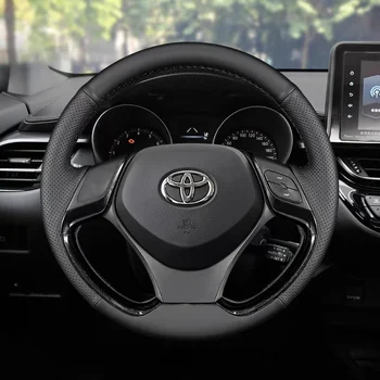 Padengti Pritaikymas Odos Vertus Siuvami Automobilio Vairo Dangtelis Toyota Crown Highlander 2015-21/22 Sienna CHR Izoa