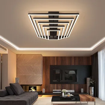 Paprasta šiuolaikinio gyvenimo kambario lubų apšvietimo, buitinių LED kambario, miegamojo, valgomojo šviesos stačiakampio kambarį šviesos