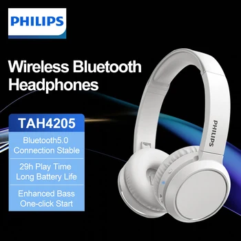Philips TAH4205 Ausinės Bluetooth, Belaidės Ausinės Ausinės Bluetooth5.0 Mokestis 2h 29h Peržiūros Metu Lengvai Nešiojamas, Sulankstomas