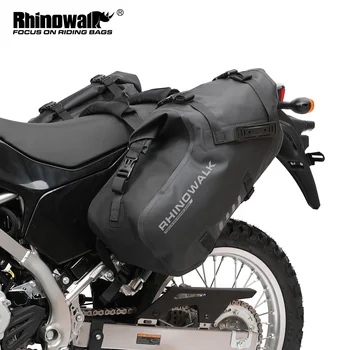 Rhinowalk Motociklo Maišą 2 Vnt 100%atsparus Vandeniui 18L/28L/48L Universalus Tinka Motociklo Raukčio Maišelį Balno Krepšiai Pusėje Bagažo Saugykla