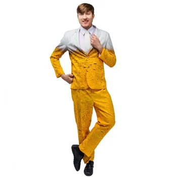 Sandėlyje Vyrų Oktoberfest Kostiumas Fancy Dress Up Suaugusiųjų Drabužiai Vaidmuo Žaisti Geltona Alaus Vasarą Šalies Cosplay Kostiumai Helovinas