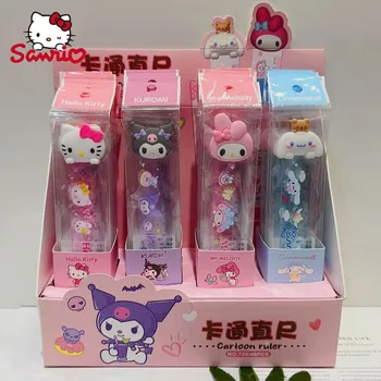 Sanrio 48pcs Valdovas Raštinės reikmenys Kawaii Hello Kitty Kuromi Naujas Cute Cartoon Vaikų mokyklinės prekės, 15cm Valdovas Dovanų Didmeninės