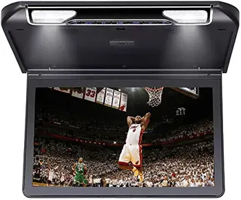 Ultra Plonų Pridėtinių DVD Grotuvas, 1080P FHD Ekranas, Apversti Žemyn Stebėti Autobusas su Nuotolinio Valdymo Dviguba LED Priešrūkiniai Žibintai 13.3 Colių