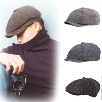 Unikalios Vilnos Mišinys Dailininko Skrybėlę Vyrų Vyrų Skydeliai Butas Bžūp Newsboy Skrybėlę Bakerboy Skrybėlę