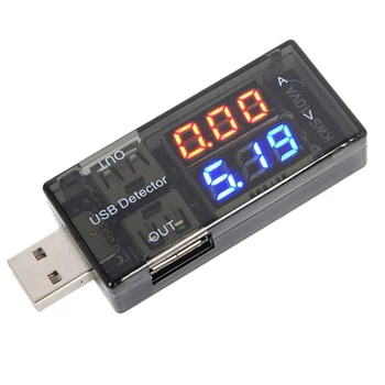 USB Voltmeter Ammeter Dabartinis Įtampos Testeris, Skaitmeninis LCD Ekranas Maitinimo Baterijos Talpos Matavimo Testeris USB krovimo Indikatorius
